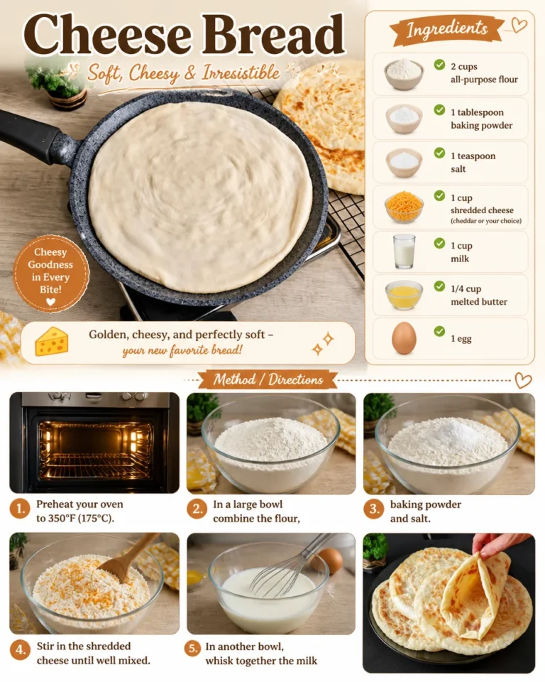 Freshly baked cheese bread with a golden crust and gooey cheese inside.