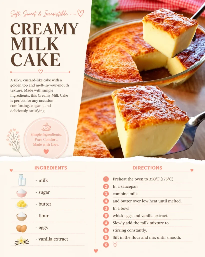 Creamy milk cake topped with icing and decorative sprinkles