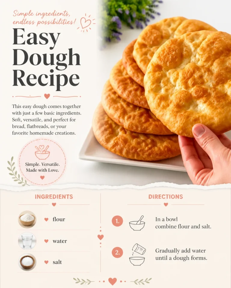 Beginner-friendly simple dough recipe with ingredients and instructions